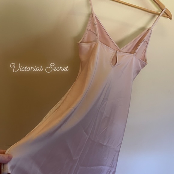 Victorias Secret Satin Nightie Dress Sexy Slip Nightdress Pink Pyjamas - Picture 4 of 9